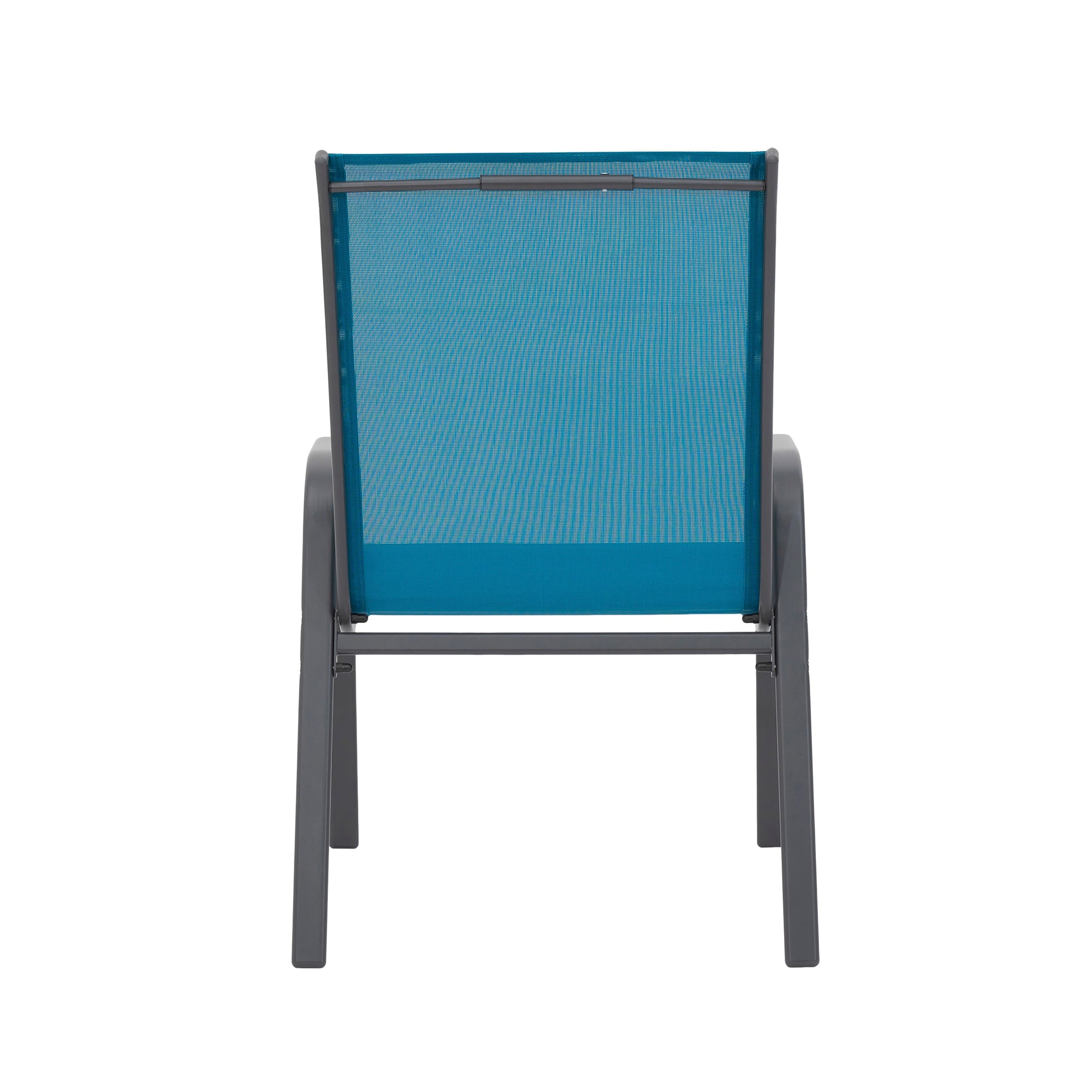 6Piece Patio Chairs, Outdoor Camping Chairs With Breathable Textilene Fabric, Set Of 6 Garden Chairs With Armrest High B