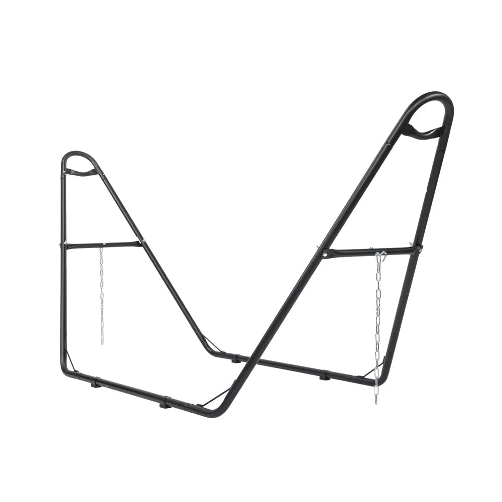 Double-Barrel Hammock Stand Only, Heavy Duty Iron Hammock Frame For All Hammocks, Easy Assembly Hammock Hanging Stand Fo