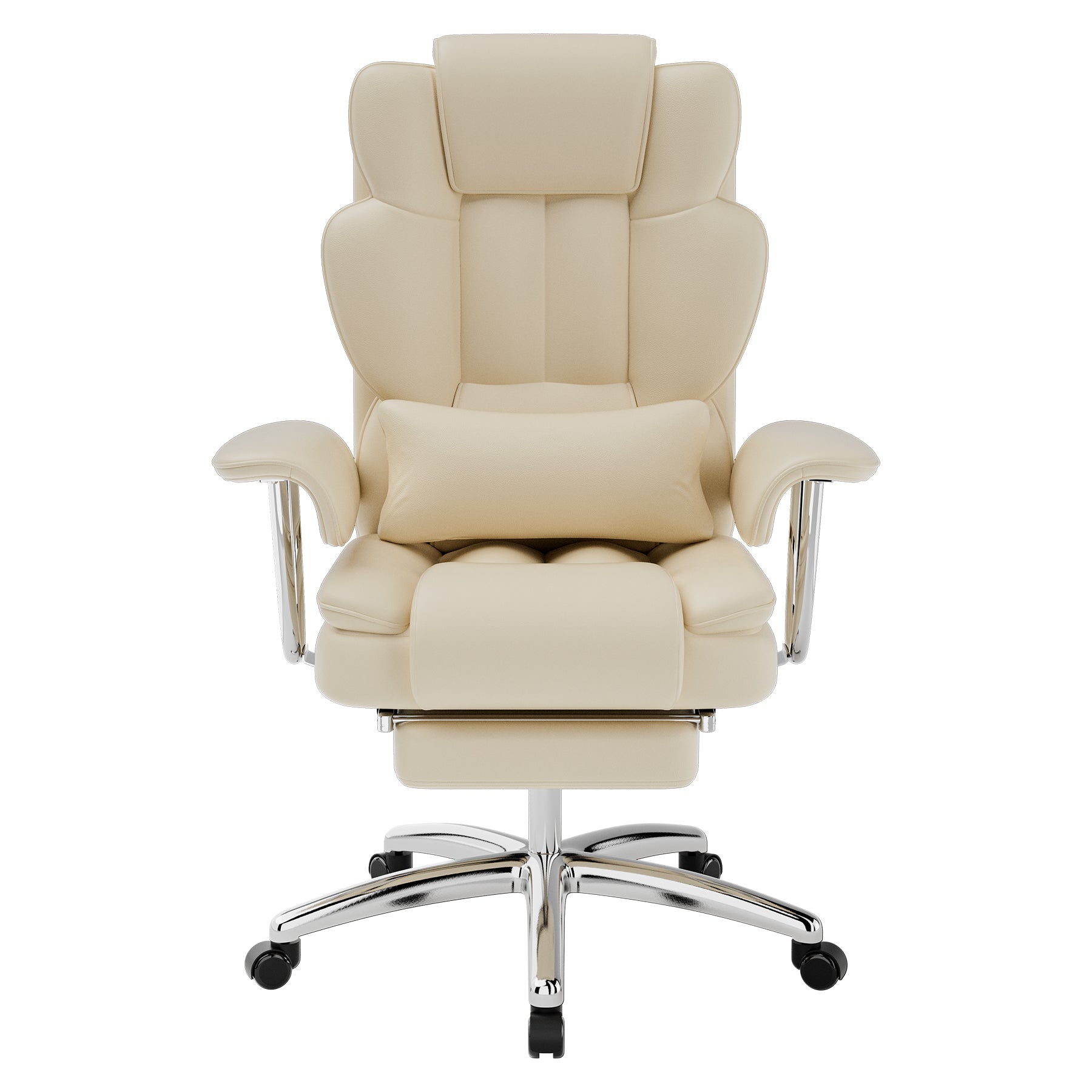 Office Chair, Big And Tall Executive Office Chair With Footrest, Leather Computer Chair, Ergonomic Reclining Chair High