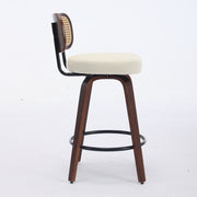 Set of 3 Counter Height Bar Stools 26 Inch Rattan Counter Height