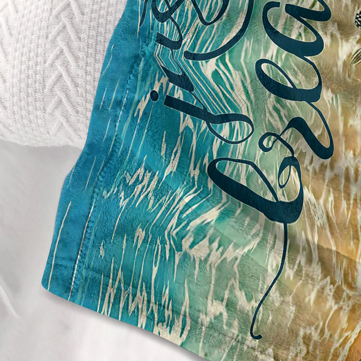 Tropical Baby Sea Turtle Flannel Fleece Blanket 3D Ocean Waves Flannel Soft Plush Throw Blanket Cozy Blankets For Bed Ch