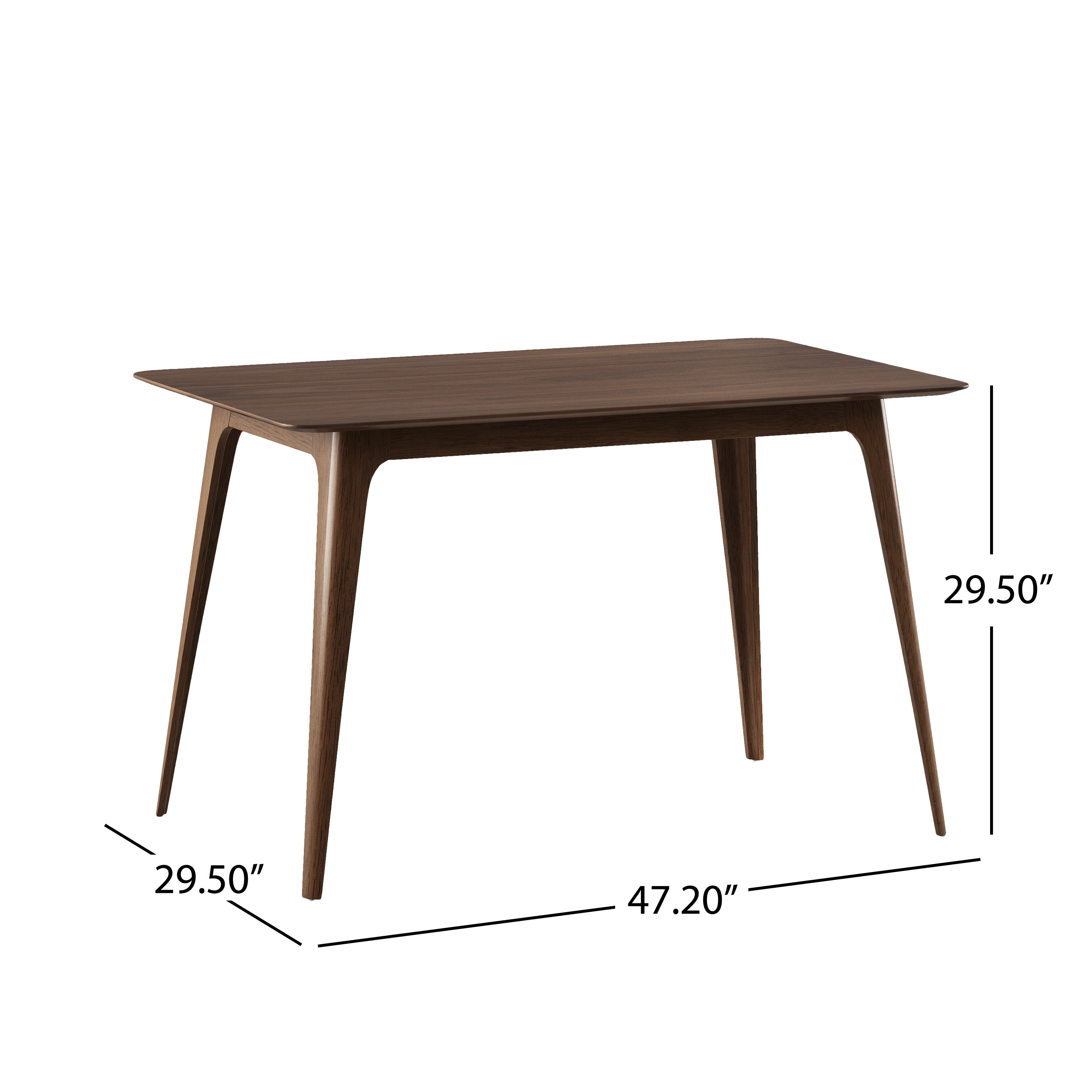 Dining Table Solid Wood Legs, Walnut