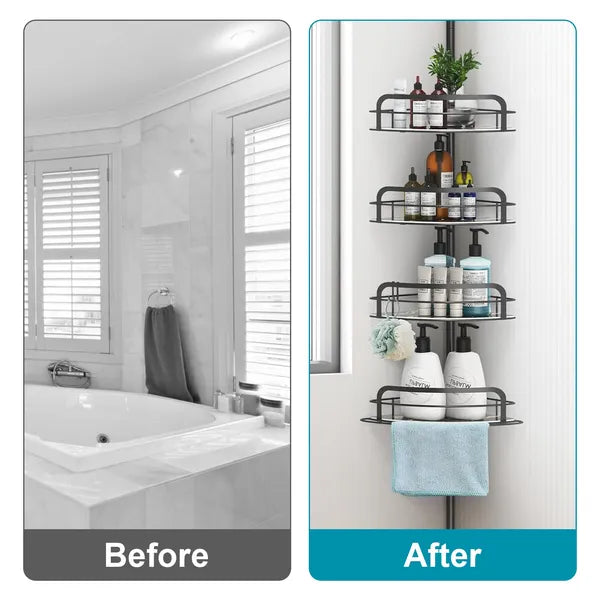Rust-Resistant Corner Shower Caddy for Bathroom 4 Height