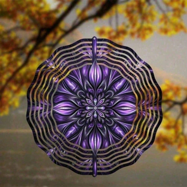CIFbuy 4-in-1 Solar Wind Spinner For Garden Patio Yard Balcony Outdoor Decor (TikTok, Temu Pick-up Service)
