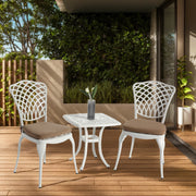 Bistro Set 3 Piece Rustproof Cast Aluminum Patio Furniture Sets 2 Chairs And 1 Round Table Outdoor, Garden, Patio Balcon
