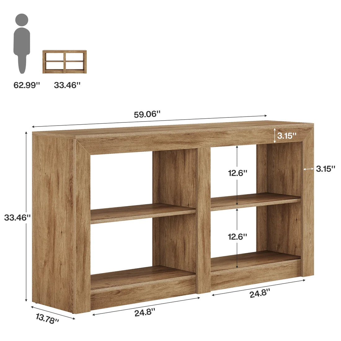 Side Table,Console Table,3-Tier Entryway Table