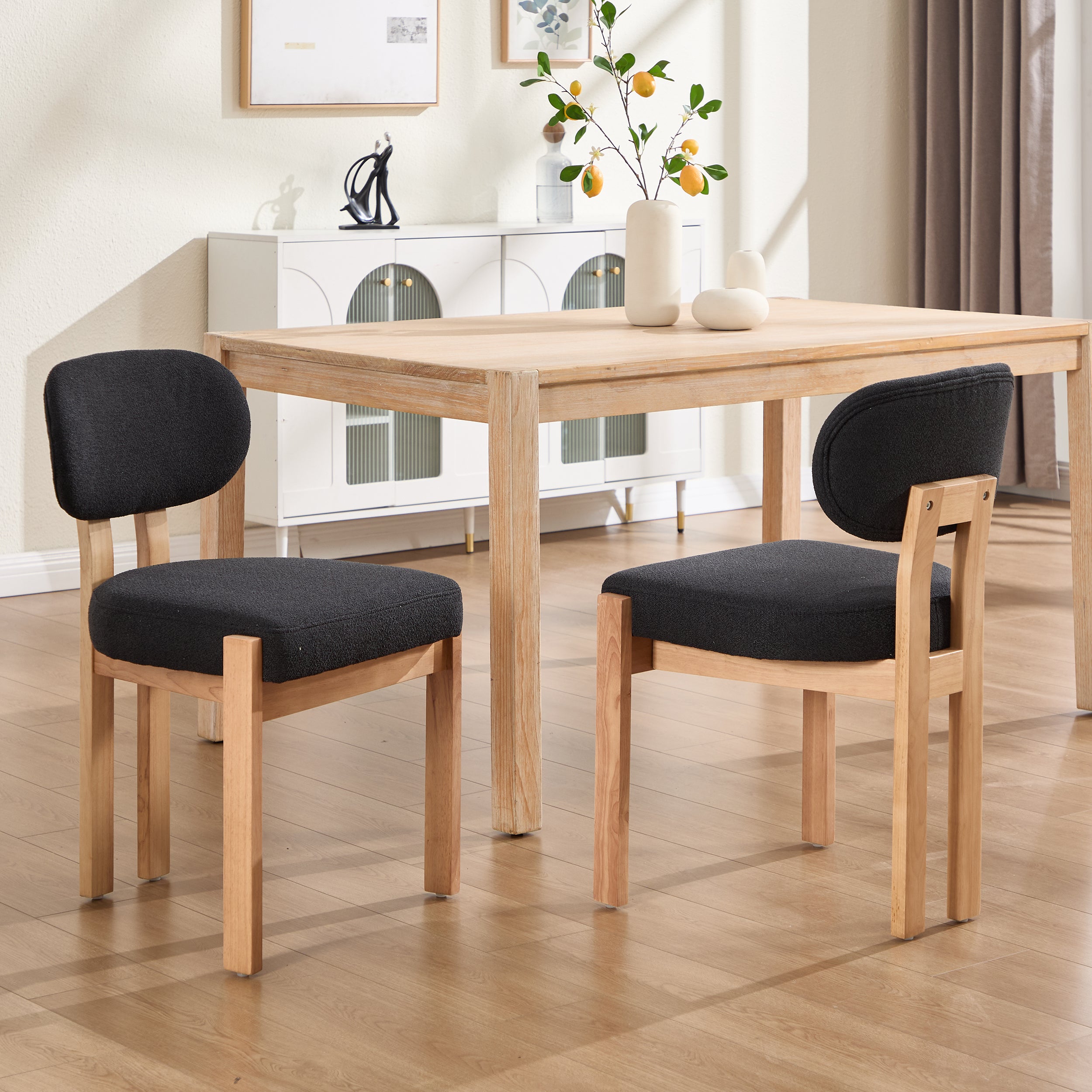 Wooden Dining Chairs Set of 2