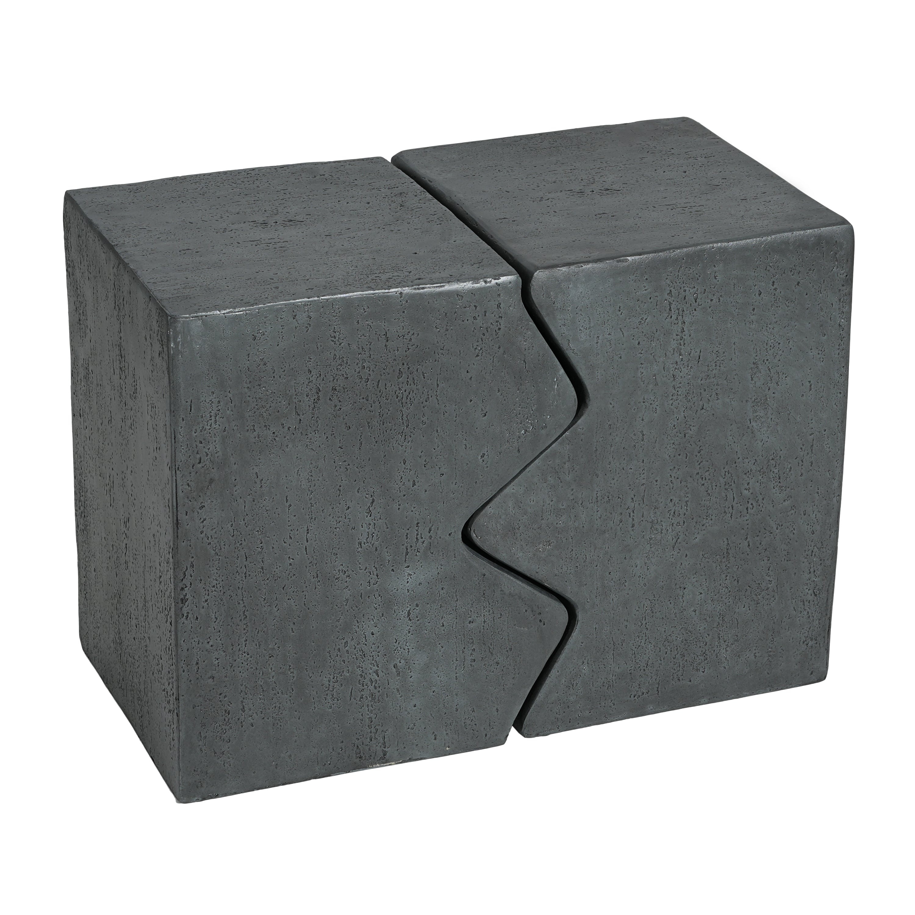 MGO Side Table, Set Of 2 Rectangular Outdoor Side Tables, Decorative Garden Stools For Indoor Outdoor, Accent Table Pati