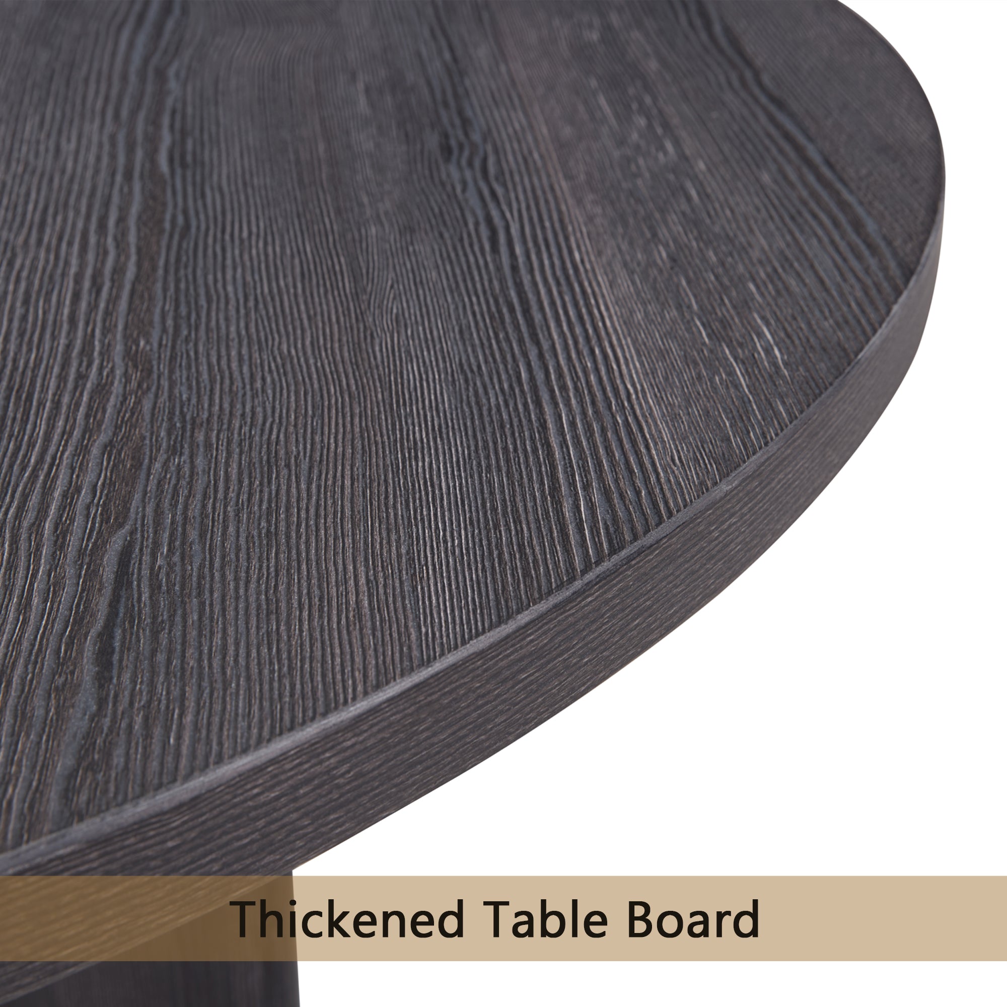 Modern Round Dining Table for 4, Farmhouse 47.3 inch Round Dining Table for Kitchen, Dining Room, Living Room, Antique B