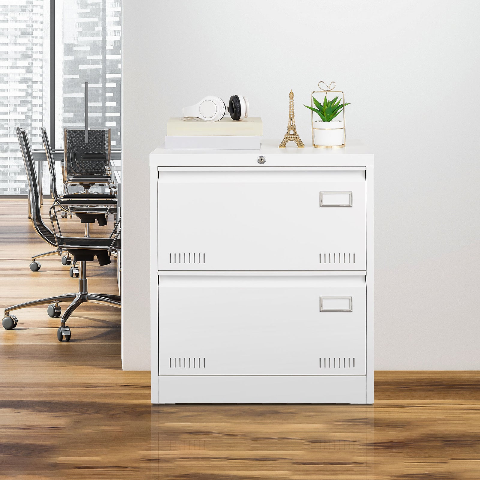 Filing Cabinet Lateral File Cabinet 2 Drawer, White Filing Cabinets With Lock, Locking Metal File Cabinets Three Drawer