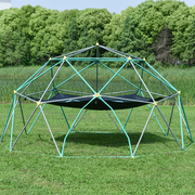 13-foot Geometric Dome Climber Play Center, Children's Climbing Dome Tower With Hammocks, Rust-resistant And UV-resistan