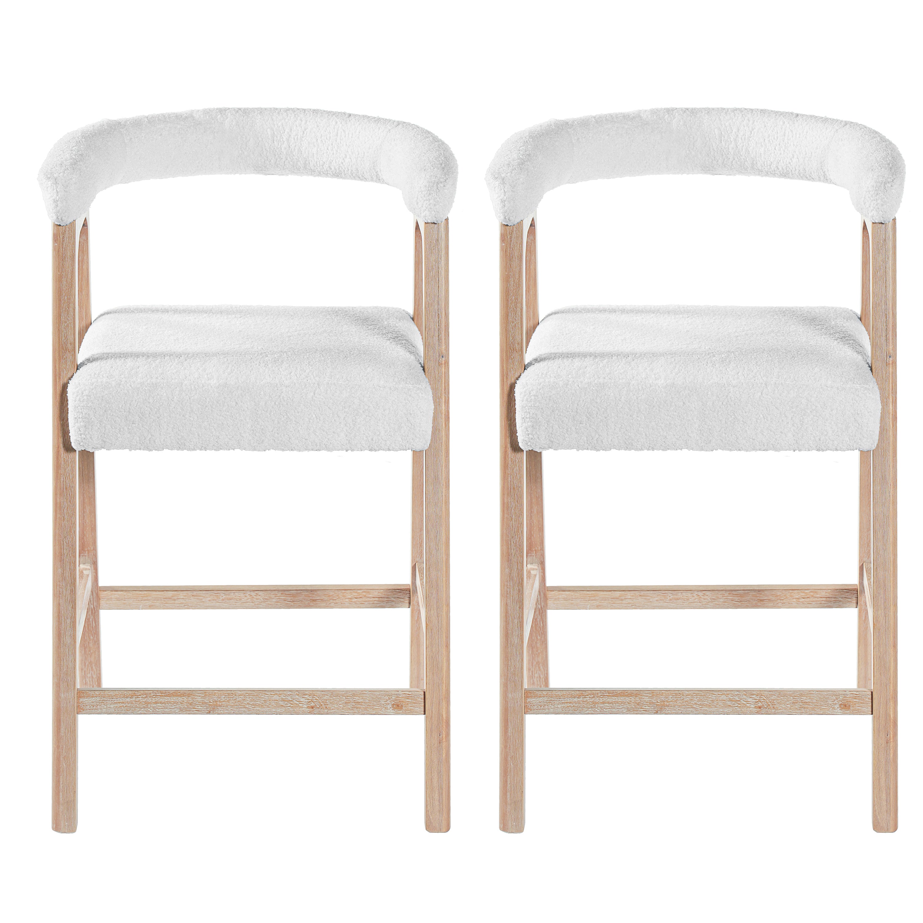 26 Seat Height Bar Stools With Back,  Comfortable Counter Stools For Kitchen Island Dining Room, Set Of 2