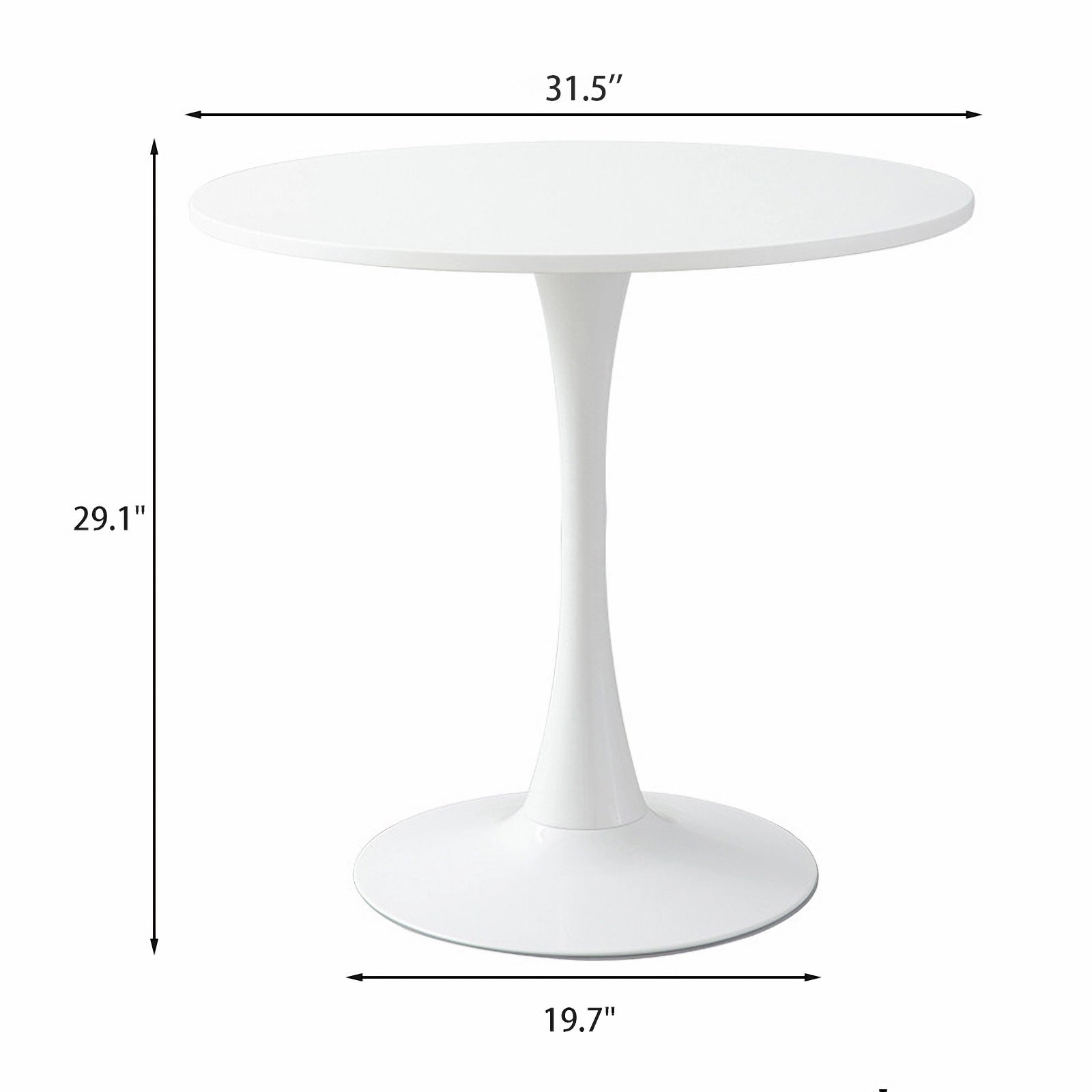 Modern Round Dining Table, 31.5' Kitchen Dining Room Furniture, Coffee Table, Leisure Table, Living Room Table, Oval Din