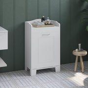 31  Tilt Out Laundry Hamper, Free Standing Bathroom Storage Cabinet  Home Organizer, White