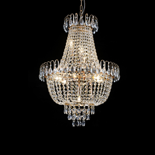 Golden Crystal Chandelier, Large Modern Luxury Chandelier, Suitable For Living Room, Dining Room, Bedroom, Hallway - No