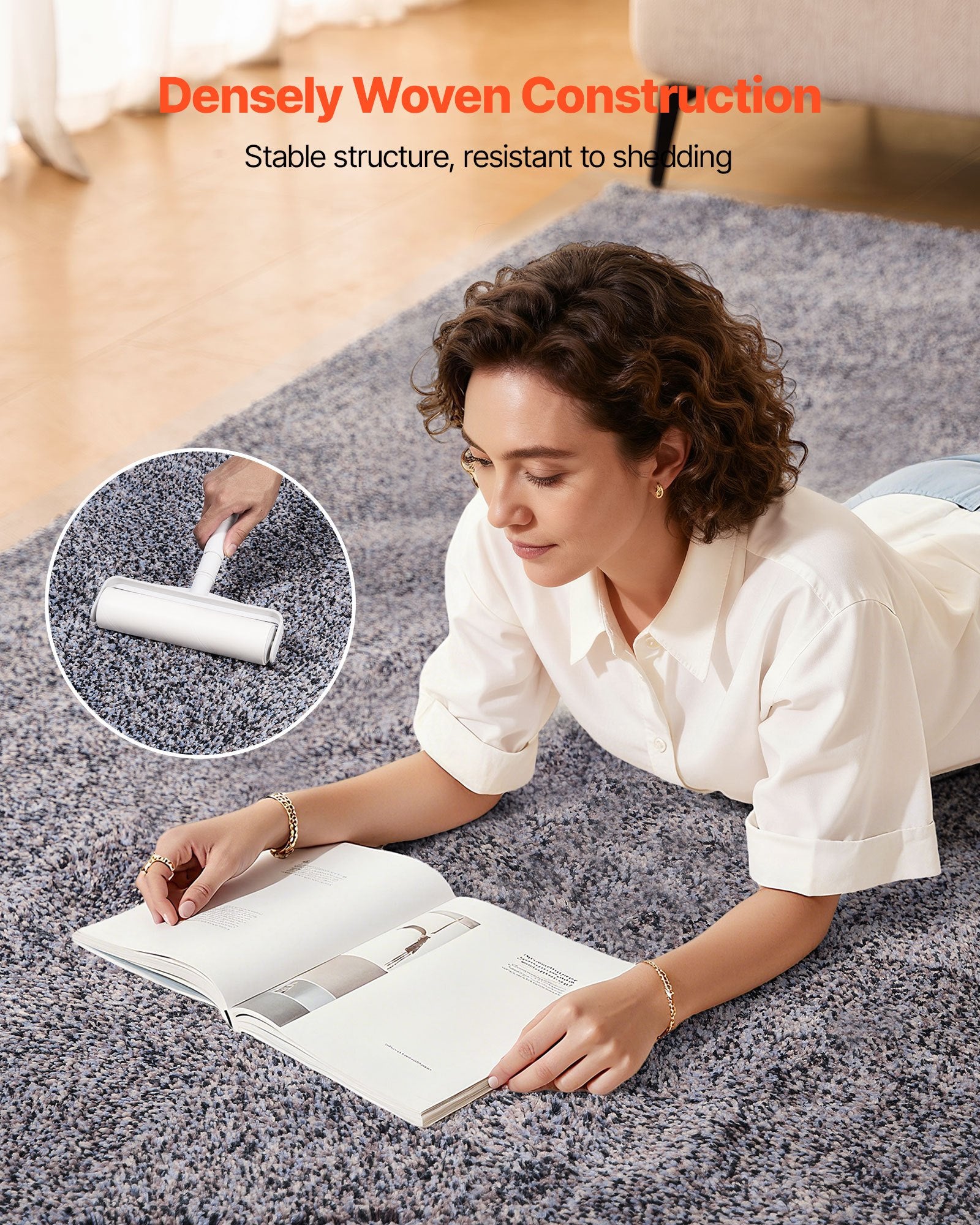 Indoor Plush Area Rugs, 8 X 10 Ft Plush Carpet, Area Rugs Furry With Long Plushs Pile, Thick & Durable High-Pile Rug For