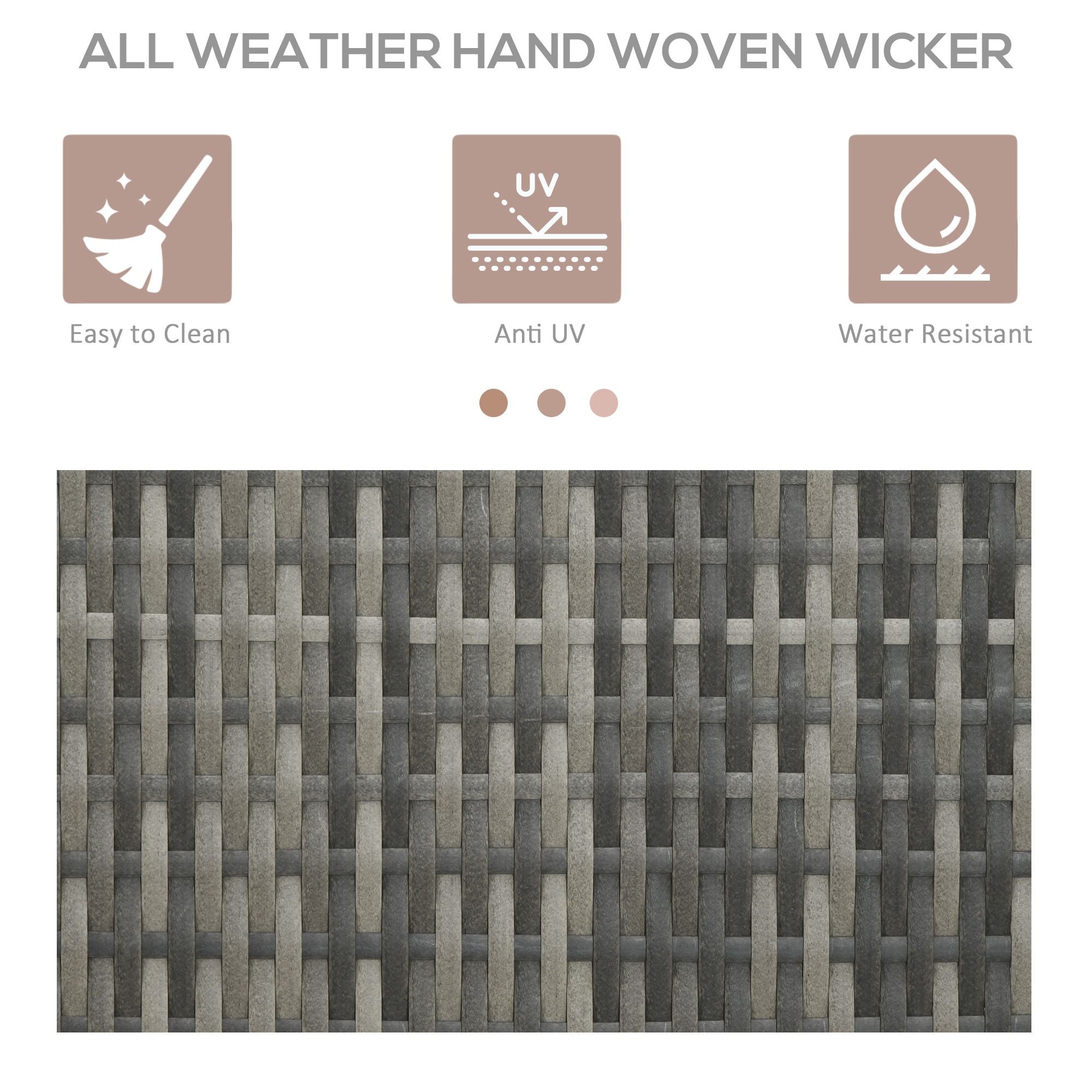 Valet Pool Towel Rack, Waterproof PE Plastic Rattan Wicker Storage Organizer, Indoor Outdoor Spa, and Hot Tub Accessory
