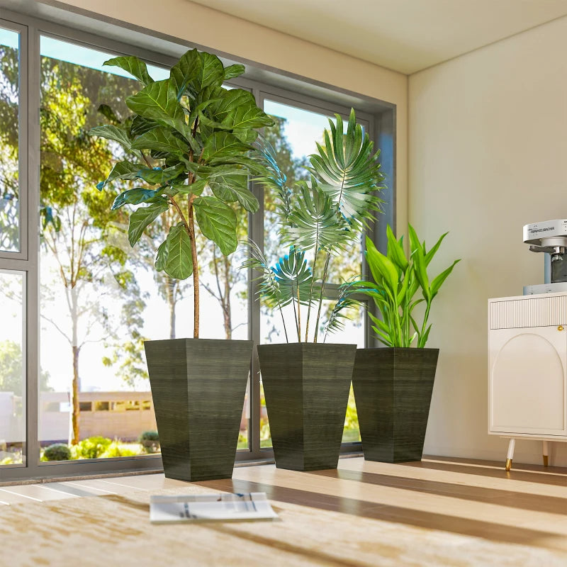 Set Of 3 Tall Planters