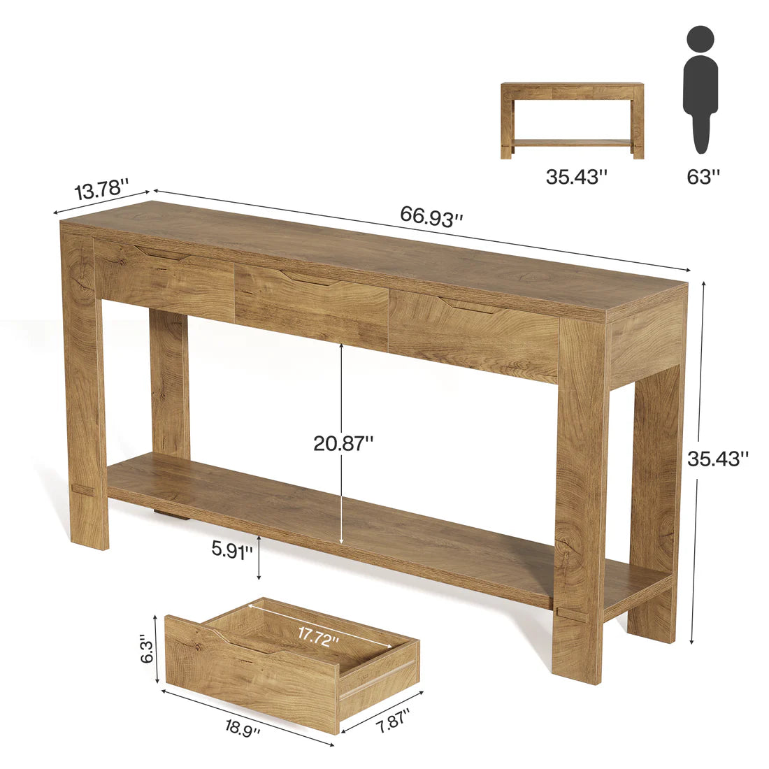 Authentic Console Table,Entryway Table,Display Organizer