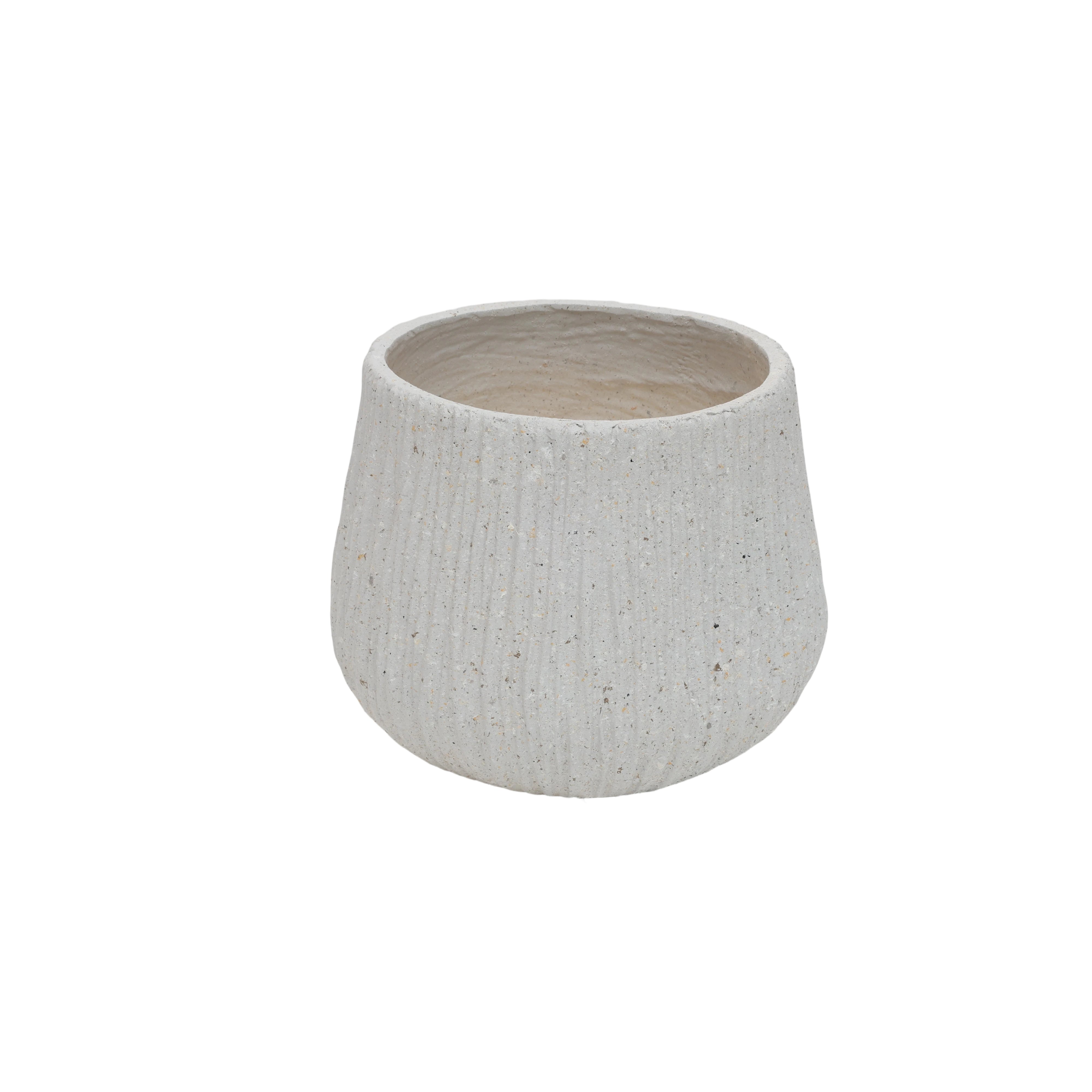 11Dia X 9.06 H Large Round Planters For Indoor Plants, Outdoor Planters With Drainage Holes, Magnesium Oxide Plant Pot W