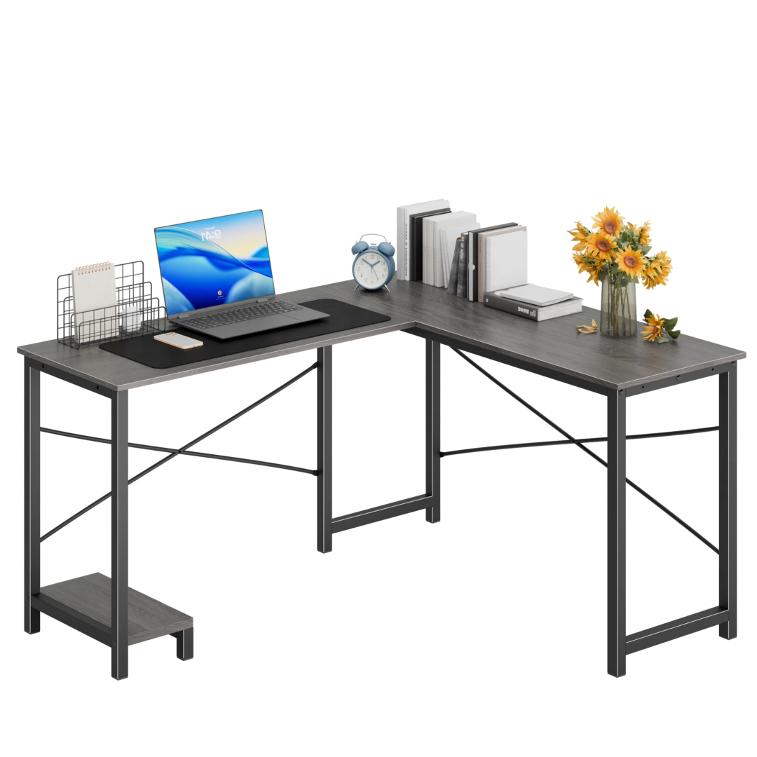 49-Inch L Shaped Desk - Computer Desk Corner Desks Gaming Desk PC Table, With CPU Stand Side Bag For Home Office Dorm St