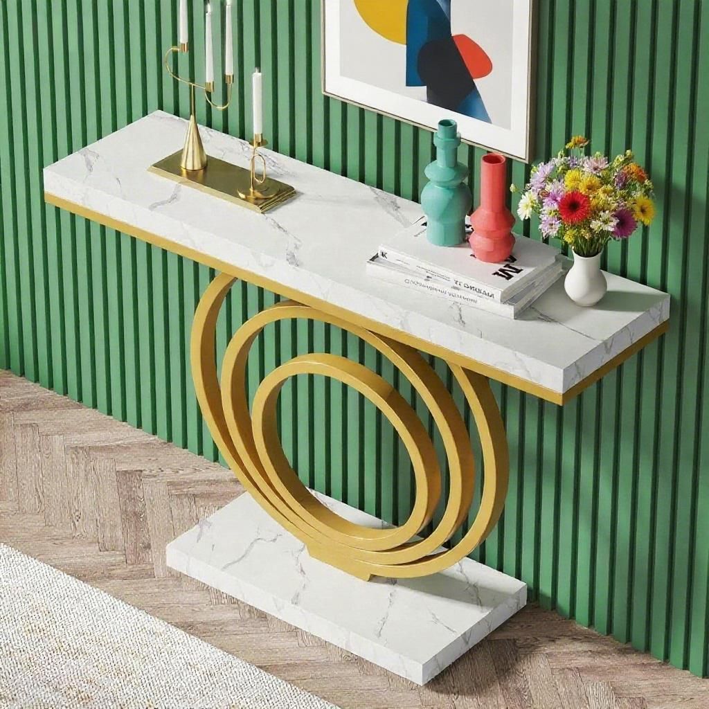 Console Table Gold Entryway Table
