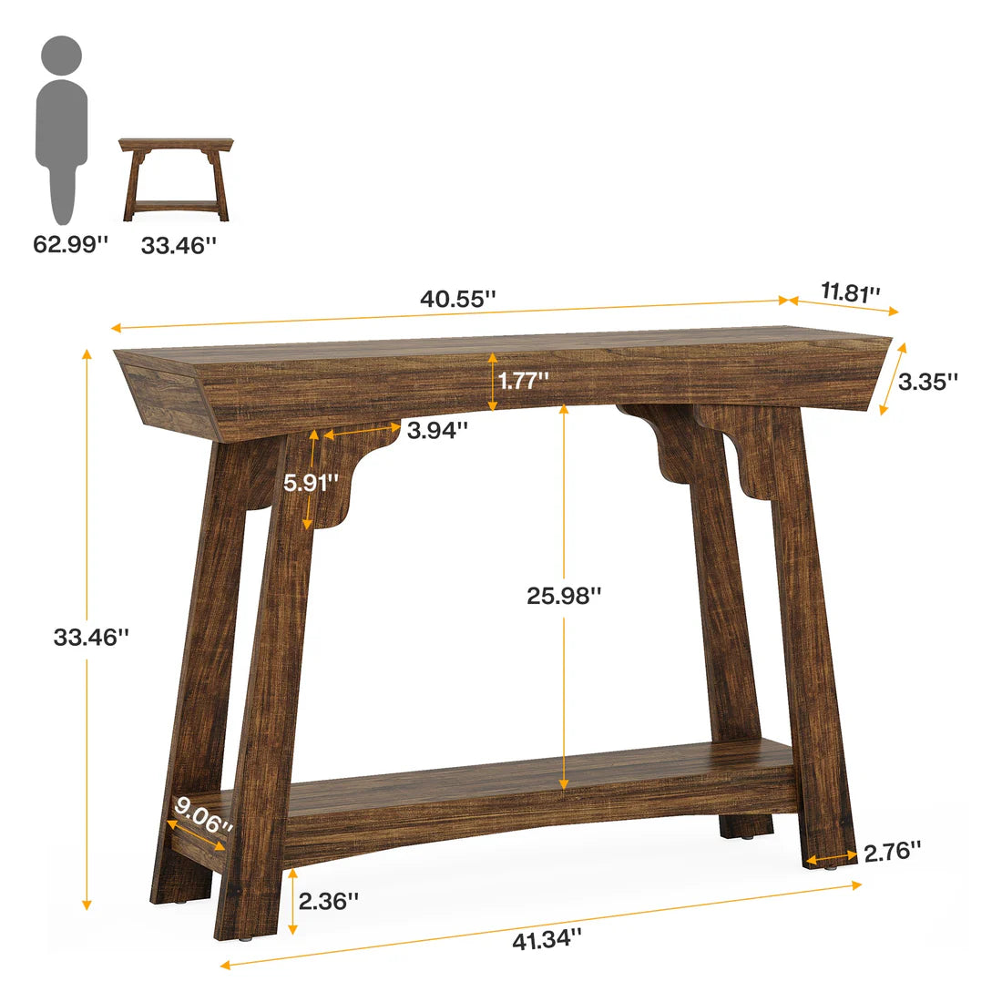 2-Tier Hall Table,Entryway Table,Console Table