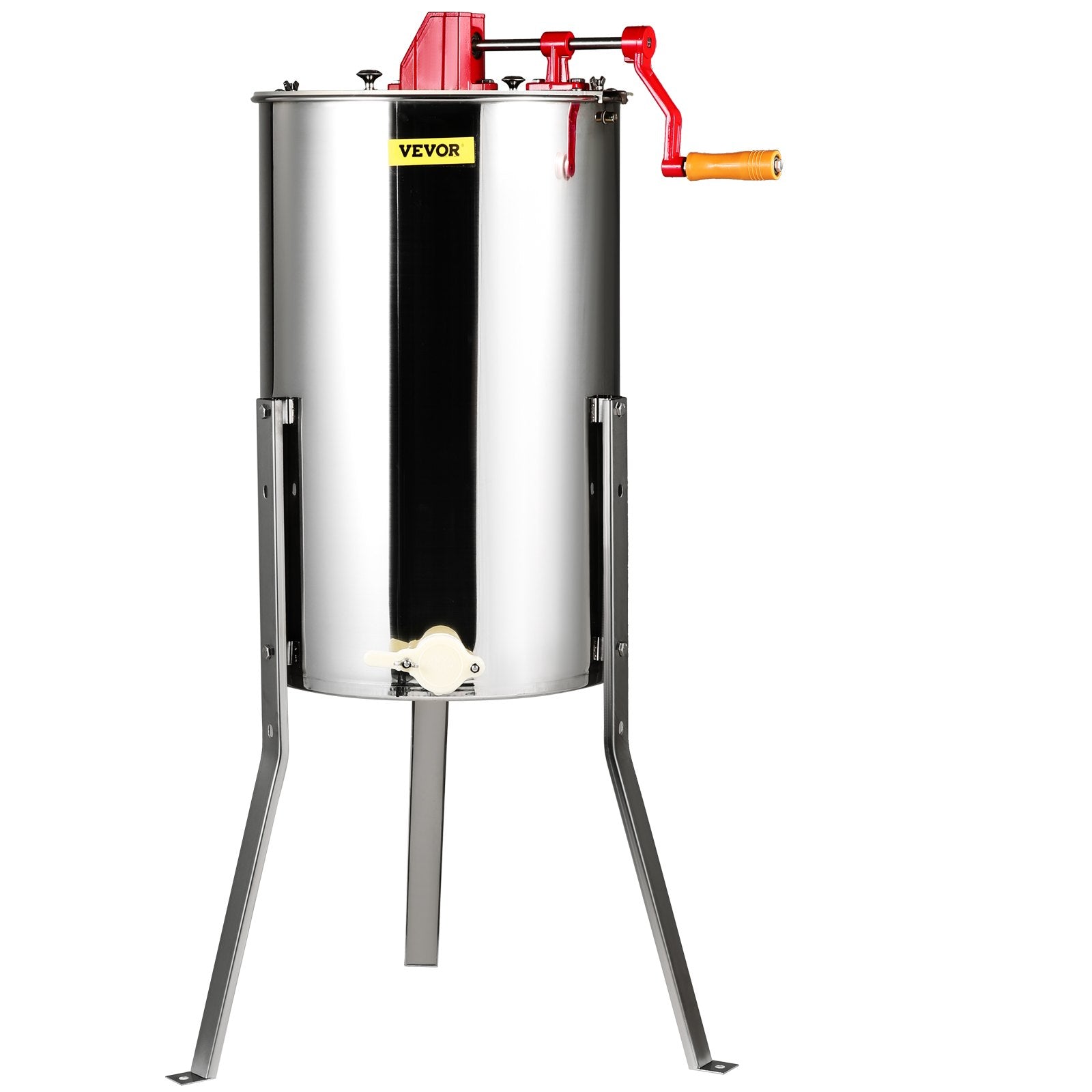 VEVOR Manual Honey Extractor, 3 Frames Honey Spinner Extractor, Stainless Steel Beekeeping Extraction, Honeycomb Drum Sp