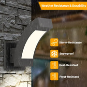Inowel Wall Lights Outdoor Wall Sconce Modern LED Patio Porch Lights Aluminum Exterior Light Fixture Waterproof IP54 For