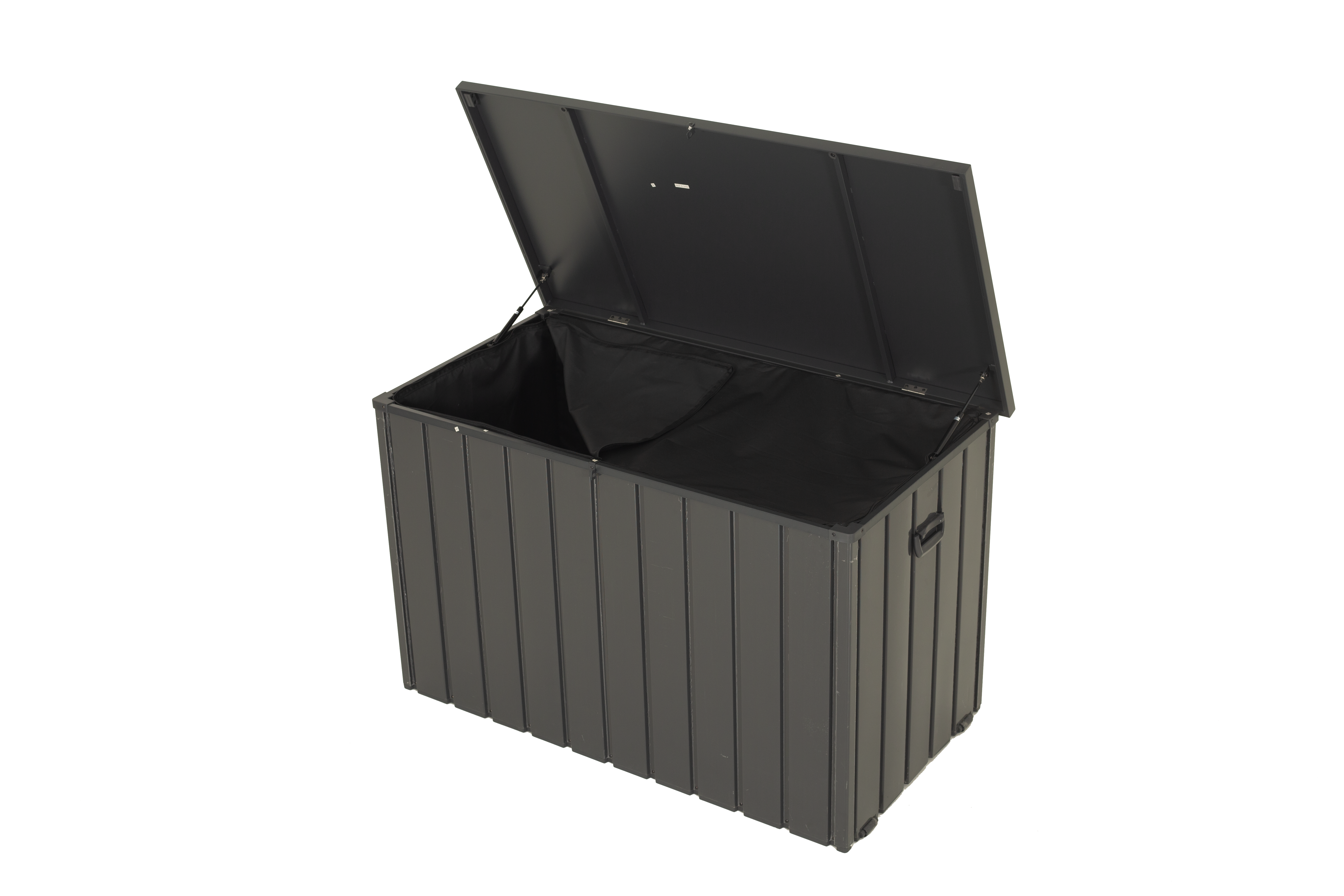 Outdoor Storage Box, 200 Gallon Metal Deck Box Built-in A Oxford Fabric Storage Bag, Lockable & Waterproof Outside Patio Storage Box - Gray