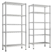 62.9''W Adjustable Storage Shelves NSF Wire Shelving Unit Multiple Rows Shelving For Storage Rack Shelves For Storage He