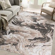 PAYAS  6X9 L.Brown  Abstract Area Rug