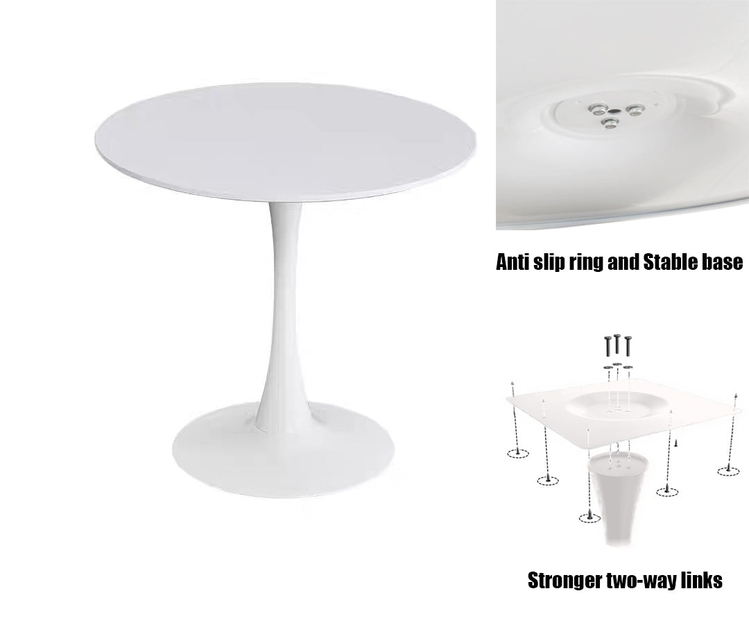 Modern Round Dining Table, 31.5' Kitchen Dining Room Furniture, Coffee Table, Leisure Table, Living Room Table, Oval Din