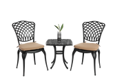Bistro Set 3 Piece Rustproof Cast Aluminum Patio Furniture Sets 2 Chairs And 1 Round Table Outdoor, Garden, Patio, Balco