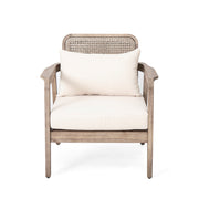 Outdoor Acacia Wood Patio Club Chair, Patio Furniture,Waterproof Thick Cushion Deep Seating For Porch, Garden, Backyard,