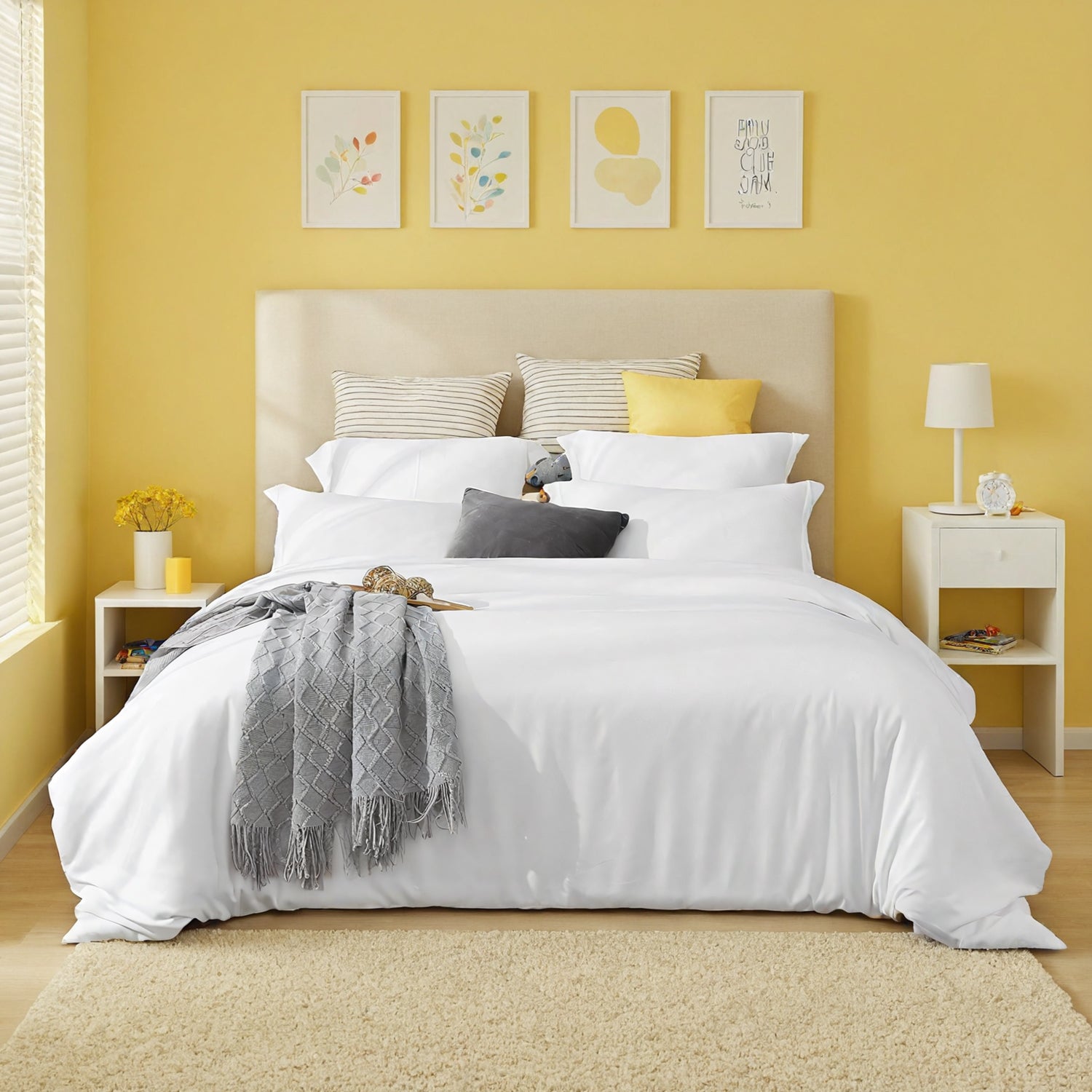 2-Pack White & Pink 3-Piece Bohemian Bedding Sets.Crafted From Durable, Abrasion-resistant Fabric That Maintains Excepti