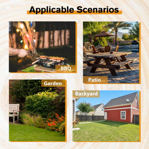 8 Person Brown Wooden Picnic Table, Outdoor Camping Dining Table With 2 Seats, Garden, DIY With 2 Built-in Benches, 2220