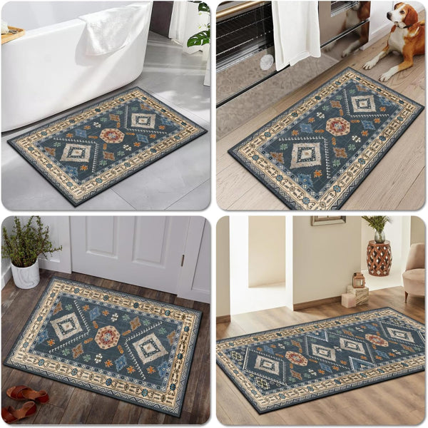 Boho Kitchen Rugs Sets 4 Piece With Runner Floral Kitchen Floor Mat Carpet Farmhouse Kitchen Rugs And Mats Non Skid Wash
