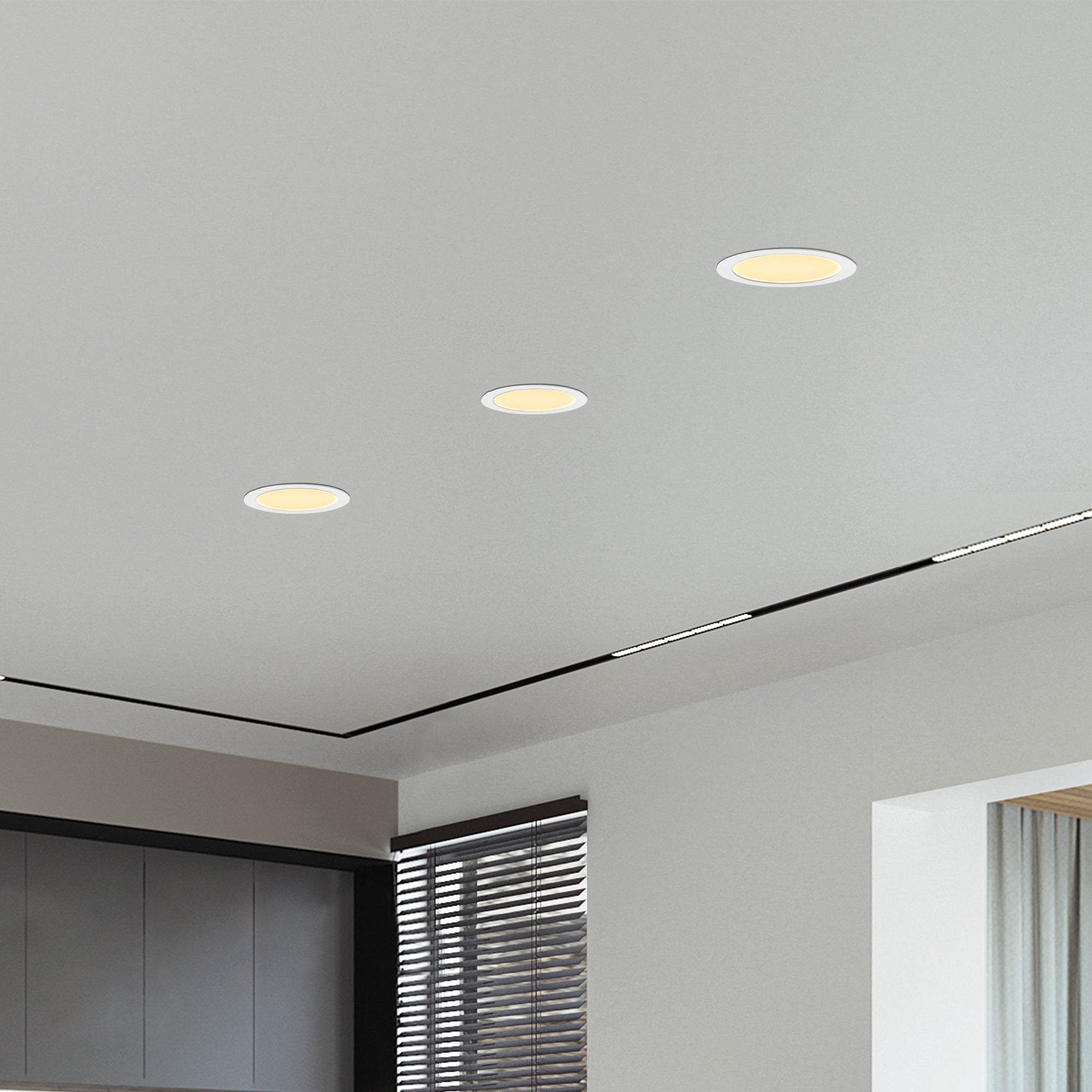 6 Inch LED Recessed Ceiling Lights, 12-Pack Ultra-Thin With Junction Box, 5 Color Temperature Options 2700K-5000K, 12W 1