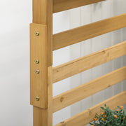 Wooden Plant Trellis Stand with 5 Hanging Planter Boxes