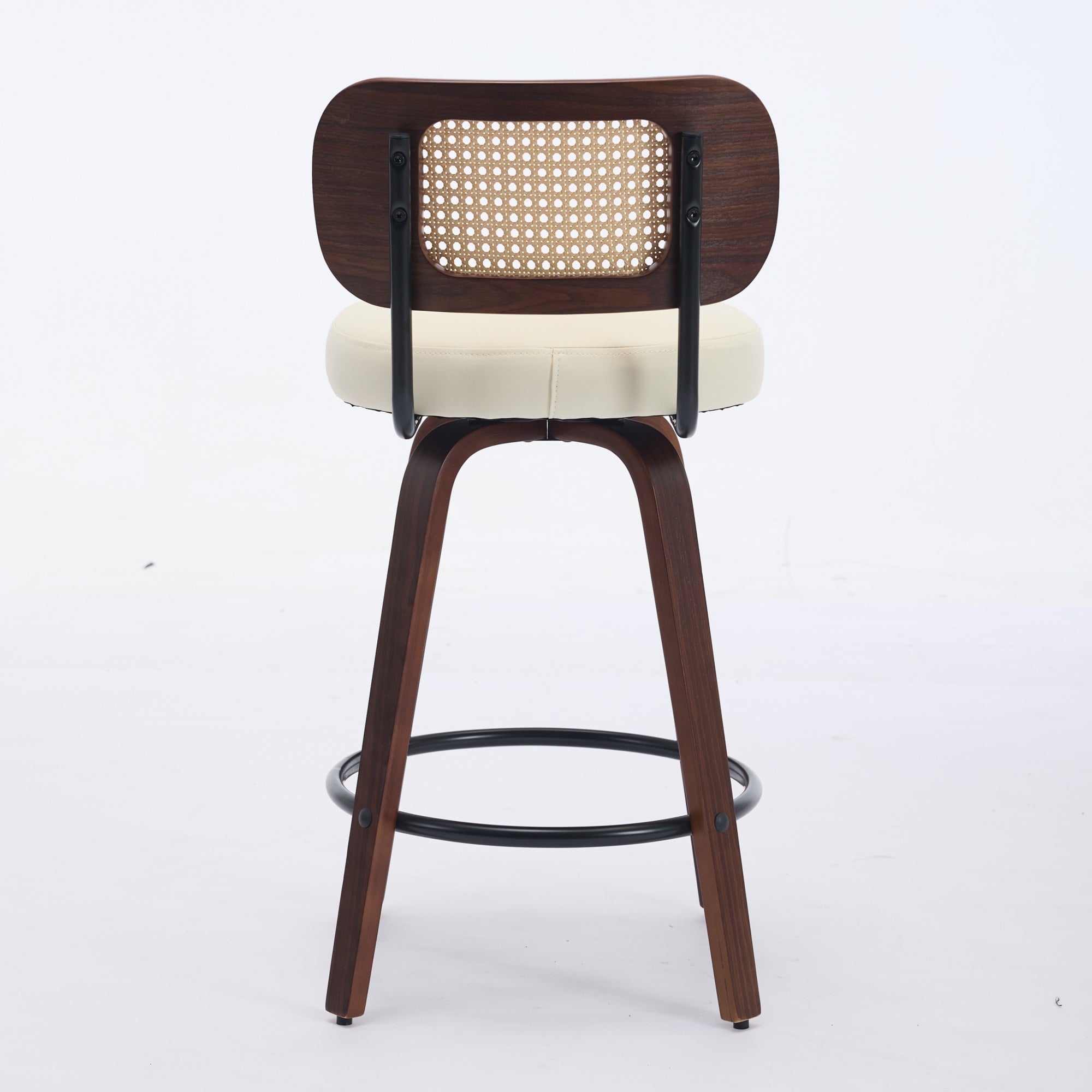 Set of 3 Counter Height Bar Stools 26 Inch Rattan Counter Height