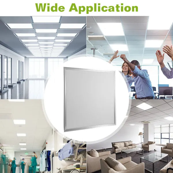 2Packs LED Panel Light 4800LM 7500K Ceiling Lighting 150W Equivalent LED Troffer Recessed Edge-Lit