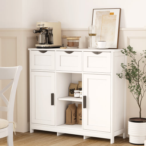 Storage Cabinets,Wooden Floor Cabinet,with Drawers And Shelves Storage Cabinets,Accent Cabinet For Living Room,Bedroom,B