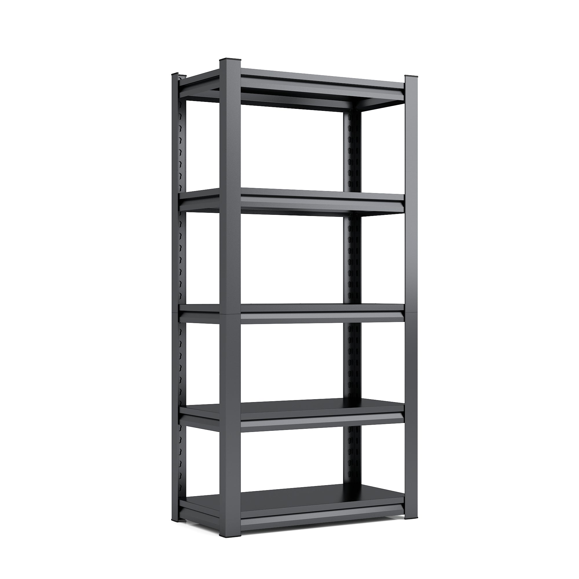 63 H  5 Tier Metal Shelves For Storage Garage Shelving 2000LBS Heavy Duty Storage Shelves Adjustable Garage Shelf Indust