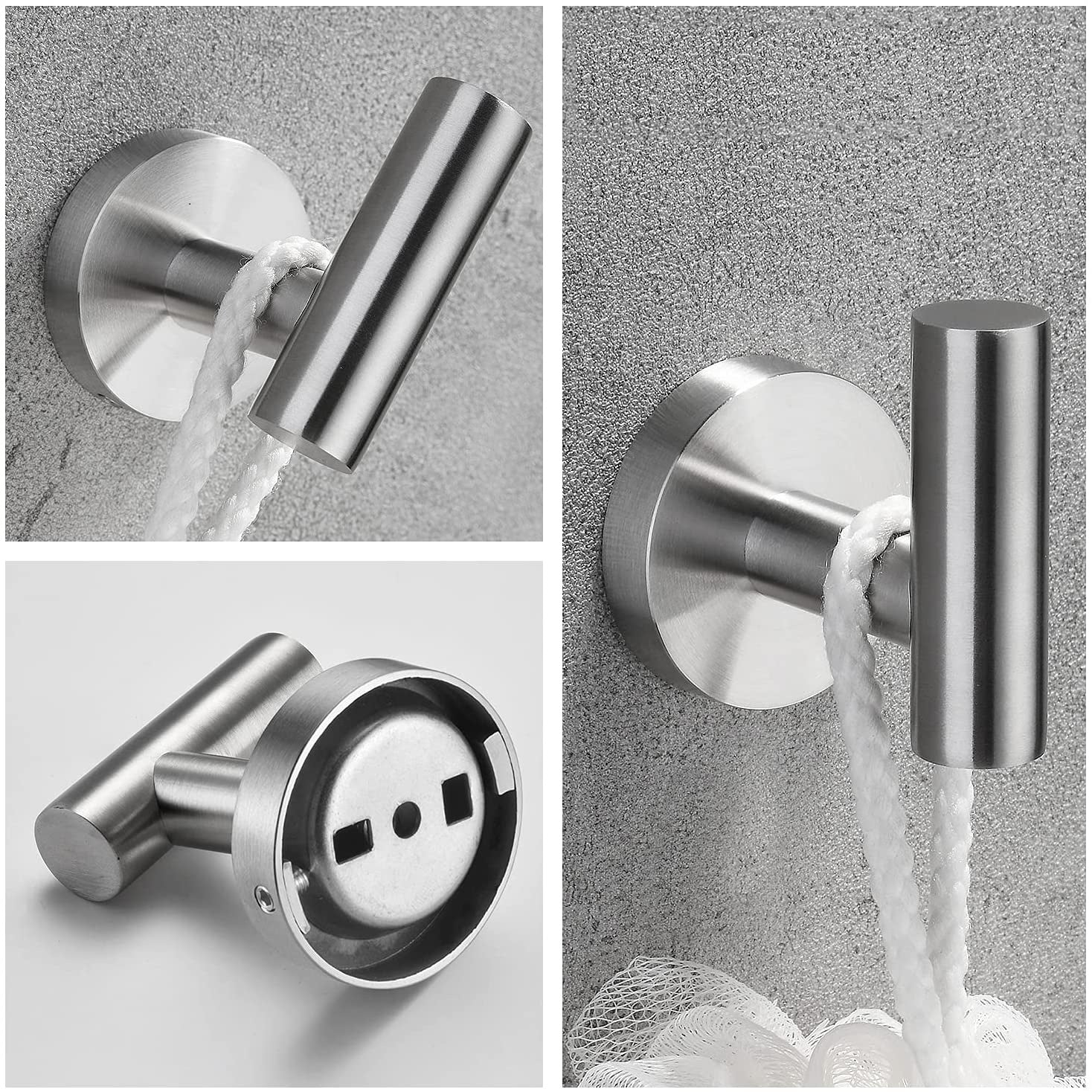 3-piece Set Of Bathroom Hangers And Towel Racks