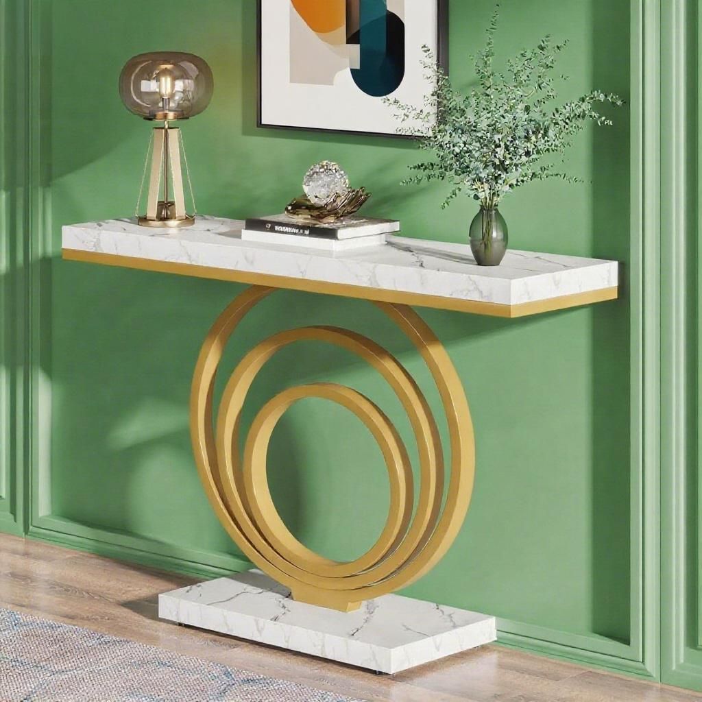 Console Table Gold Entryway Table