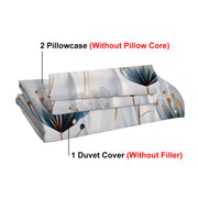 3-piece Set Of Simple And Fresh Blue And White Floral Duvet Cover, Polyester Bedroom Decoration Bedding Set Twin Full Qu
