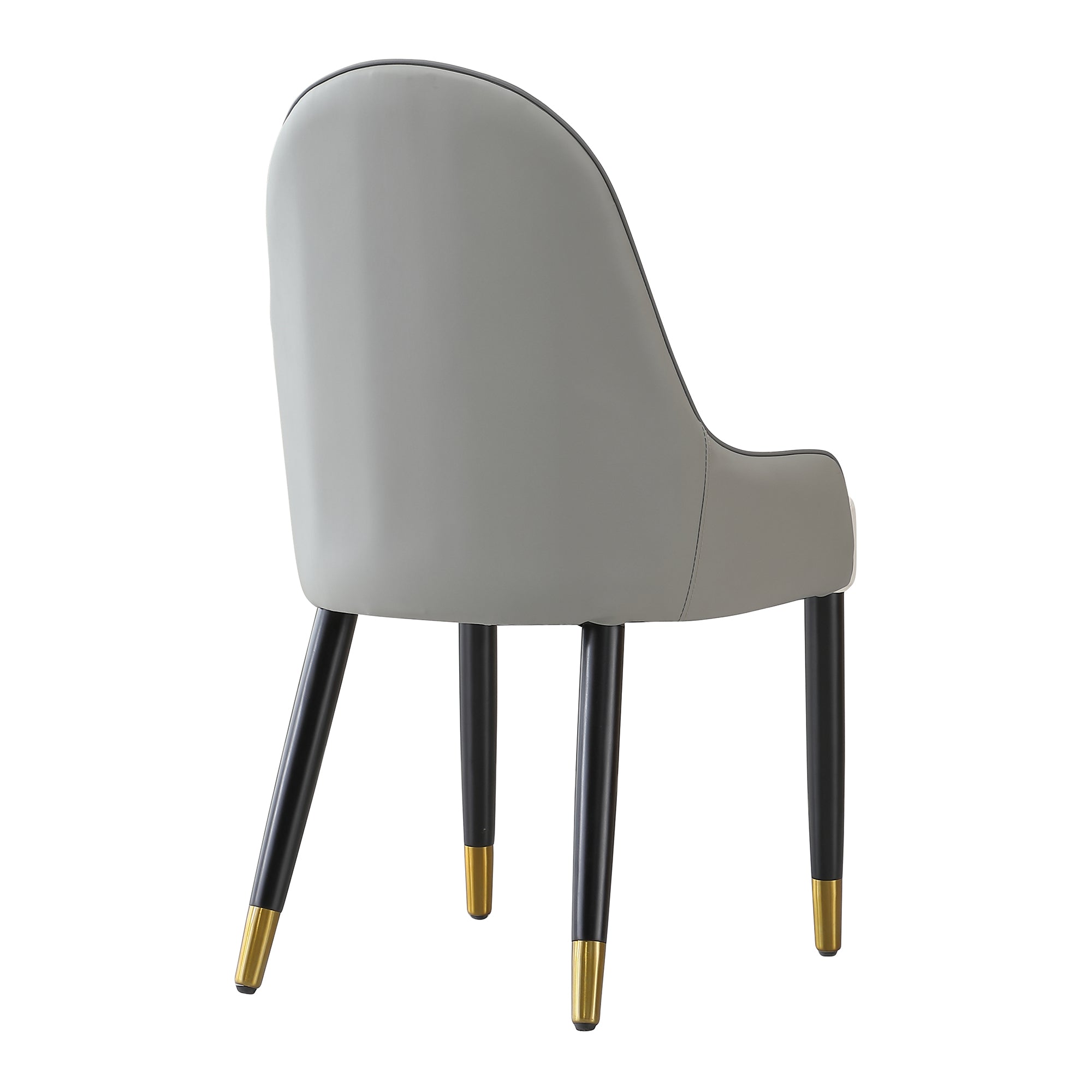 Modern Dining Chairs Set Of 2 Pcs Faux Leather Dining Chair With Metal Legs For Living Room Dining Room Reception Room