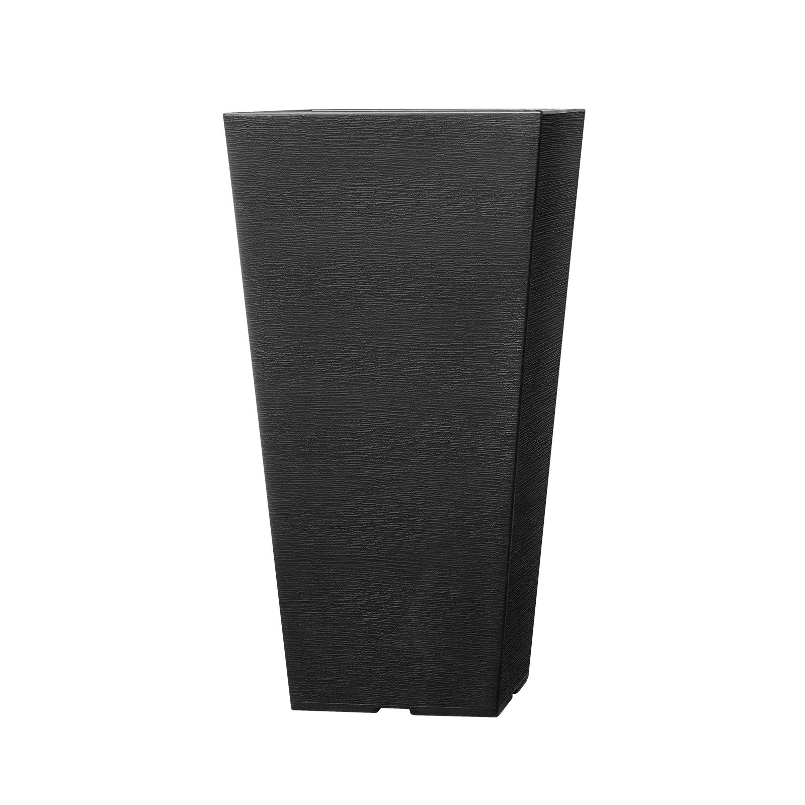 Set Of 2 Tall Outdoor Planters 22inch, Large Planters For Outdoor Indoor Plants, Black Front Porch Planters Flower Tree