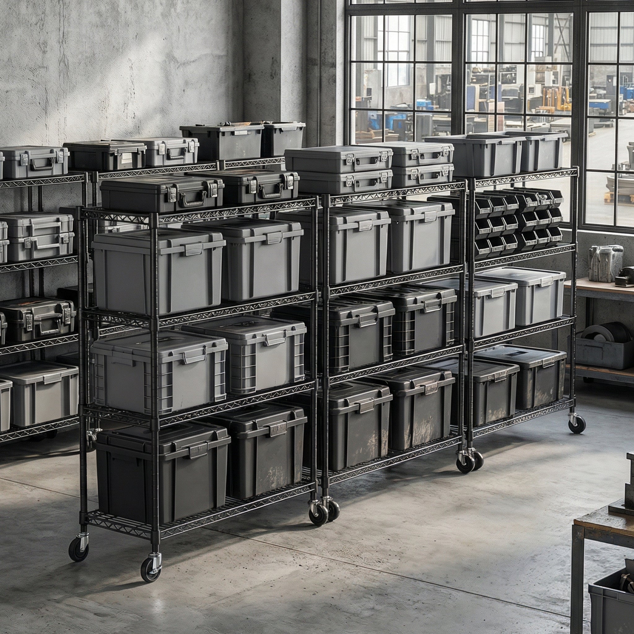 176 LBS Industrial Metal 4 Tier Shelving For Garage, Pantry, Warehouse, Basement Utility Room, Storage Rack Metal Shelvi
